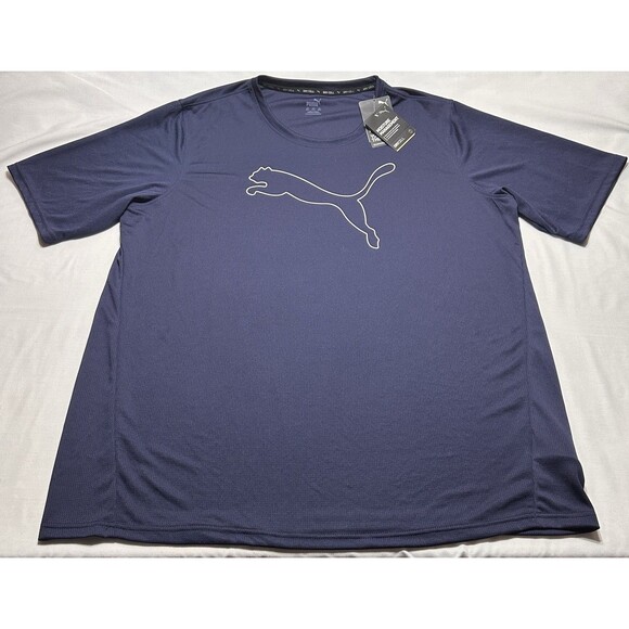 PUMA DRYCELL Performance Mens Shirt Shirt Sleeve 2XLT XXLT Big Logo NWT New - Picture 1 of 10